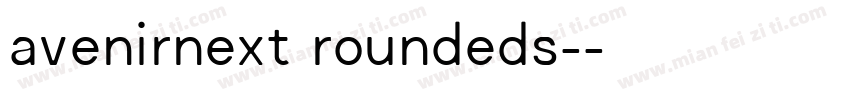 avenirnext roundeds-字体转换